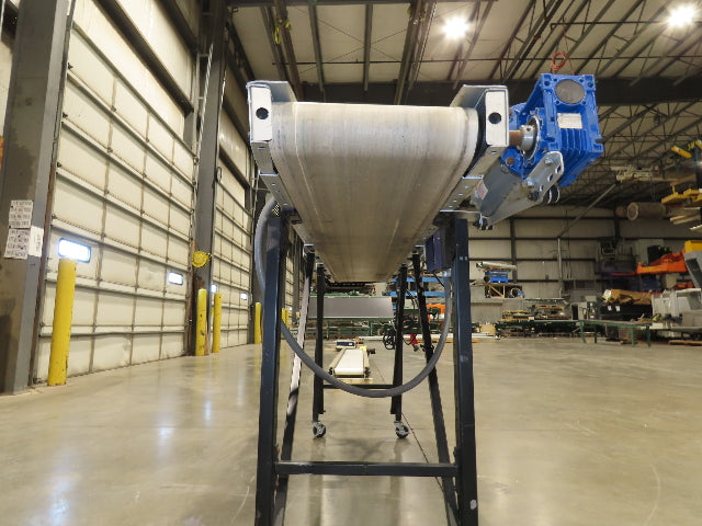 EMI Plastics 17"x 8' Portable Belt Conveyor 11"Bed 115V 1PH 16FPM Variable Speed