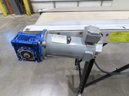 EMI Plastics 17"x 8' Portable Belt Conveyor 11"Bed 115V 1PH 16FPM Variable Speed
