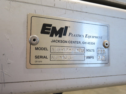 EMI Plastics 17"x 8' Portable Belt Conveyor 11"Bed 115V 1PH 16FPM Variable Speed