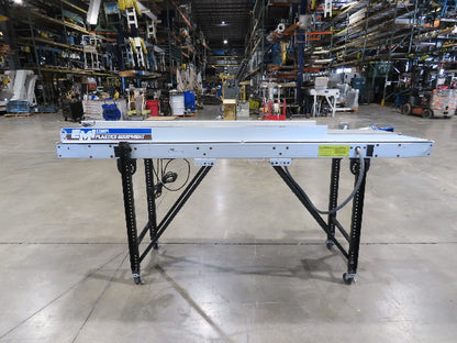 EMI Plastics 17"x 8' Portable Belt Conveyor 11"Bed 115V 1PH 16FPM Variable Speed