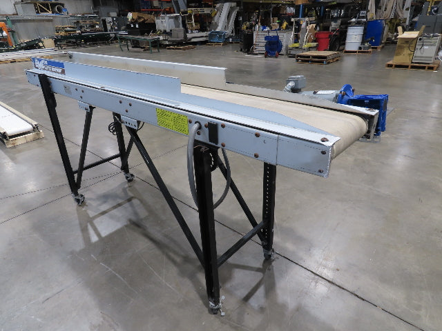 EMI Plastics 17"x 8' Portable Belt Conveyor 11"Bed 115V 1PH 16FPM Variable Speed