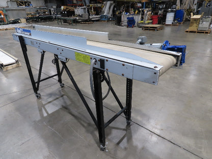EMI Plastics 17"x 8' Portable Belt Conveyor 11"Bed 115V 1PH 16FPM Variable Speed