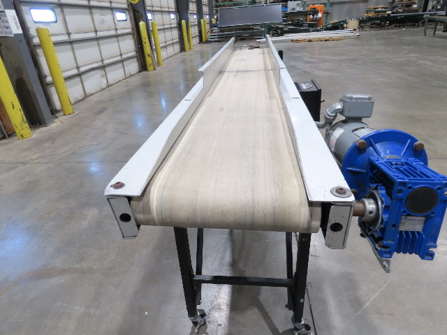 EMI Plastics 17"x 8' Portable Belt Conveyor 11"Bed 115V 1PH 16FPM Variable Speed