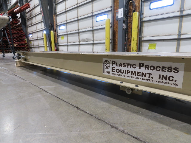Plastic Process 16"x 12'L Slider Bed Conveyor 12"Belt 115V Variable Speed 52FPM