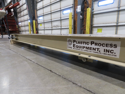 Plastic Process 16"x 12'L Slider Bed Conveyor 12"Belt 115V Variable Speed 52FPM