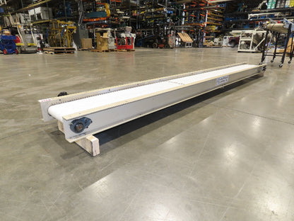 Plastic Process 16"x 12'L Slider Bed Conveyor 12"Belt 115V Variable Speed 52FPM