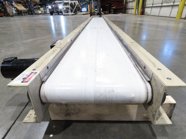 Plastic Process 16"x 12'L Slider Bed Conveyor 12"Belt 115V Variable Speed 52FPM