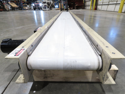 Plastic Process 16"x 12'L Slider Bed Conveyor 12"Belt 115V Variable Speed 52FPM