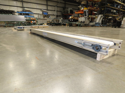Plastic Process 16"x 12'L Slider Bed Conveyor 12"Belt 115V Variable Speed 52FPM