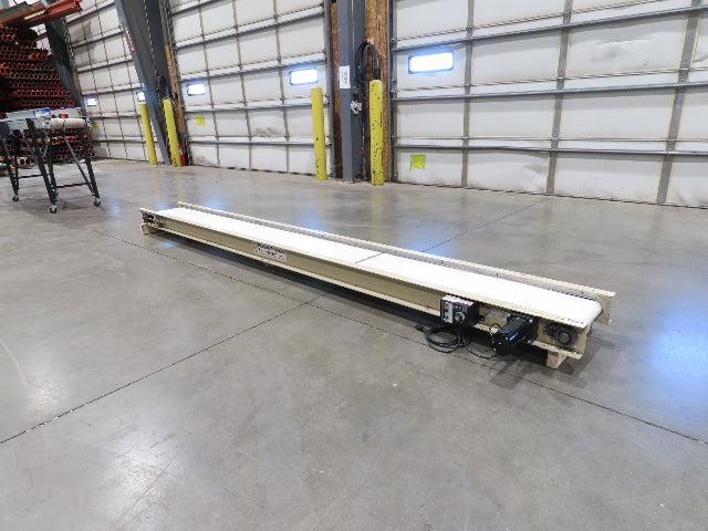 Plastic Process 16"x 12'L Slider Bed Conveyor 12"Belt 115V Variable Speed 52FPM