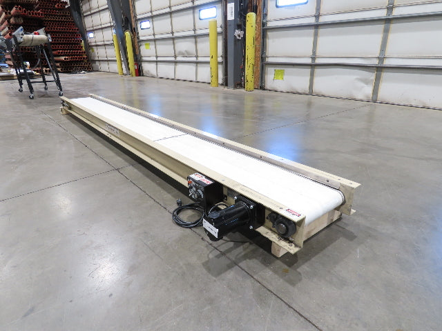 Plastic Process 16"x 12'L Slider Bed Conveyor 12"Belt 115V Variable Speed 52FPM