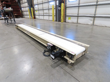Plastic Process 16"x 12'L Slider Bed Conveyor 12"Belt 115V Variable Speed 52FPM