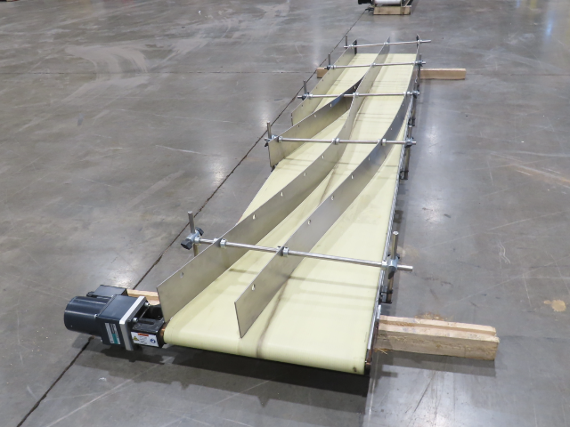 QC Industries 18"x 10'L Flat Belt Conveyor 230V 3PH 15FPM Automation Series