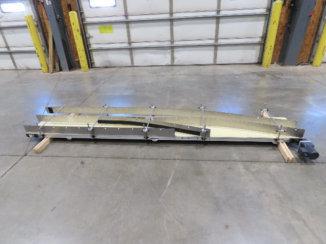 QC Industries 18"x 10'L Flat Belt Conveyor 230V 3PH 15FPM Automation Series