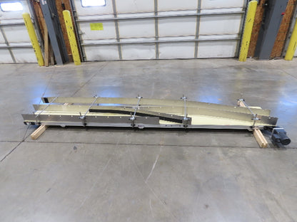 QC Industries 18"x 10'L Flat Belt Conveyor 230V 3PH 15FPM Automation Series