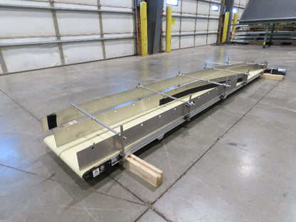 QC Industries 18"x 10'L Flat Belt Conveyor 230V 3PH 15FPM Automation Series