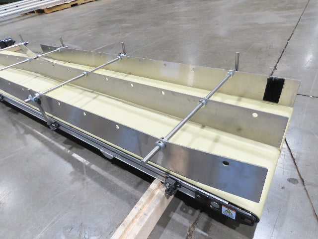 QC Industries 18"x 10'L Flat Belt Conveyor 230V 3PH 15FPM Automation Series