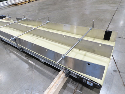 QC Industries 18"x 10'L Flat Belt Conveyor 230V 3PH 15FPM Automation Series