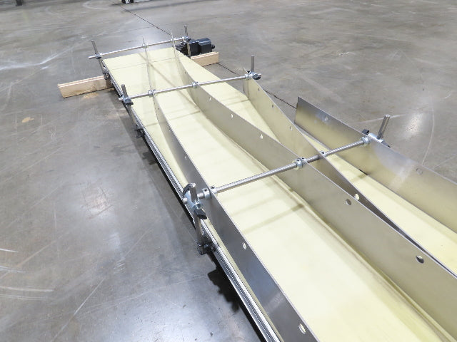 QC Industries 18"x 10'L Flat Belt Conveyor 230V 3PH 15FPM Automation Series