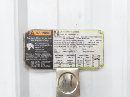 Danaher Controls TSW 180/6-200 Forklift Traction Motor 36/48V 961RPM Off E60Z-33