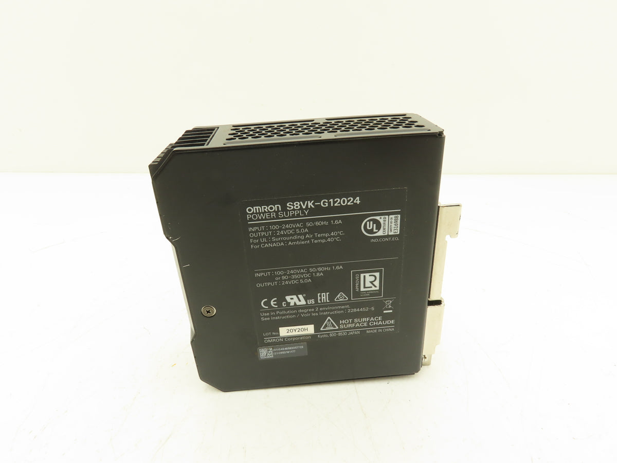 Omron S8VK-G12024 PLC Power Supply 100-240VAC 50/60Hz 1.6A In 24VDC 5A Out