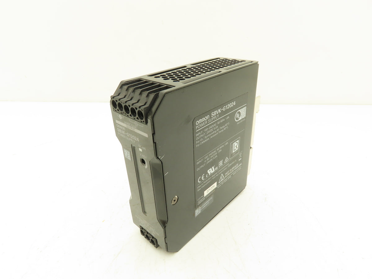 Omron S8VK-G12024 PLC Power Supply 100-240VAC 50/60Hz 1.6A In 24VDC 5A Out