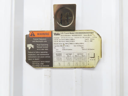 Yale 730008001 Forklift Traction Drive Motor 36VDC Off ERC080HDN36SV084