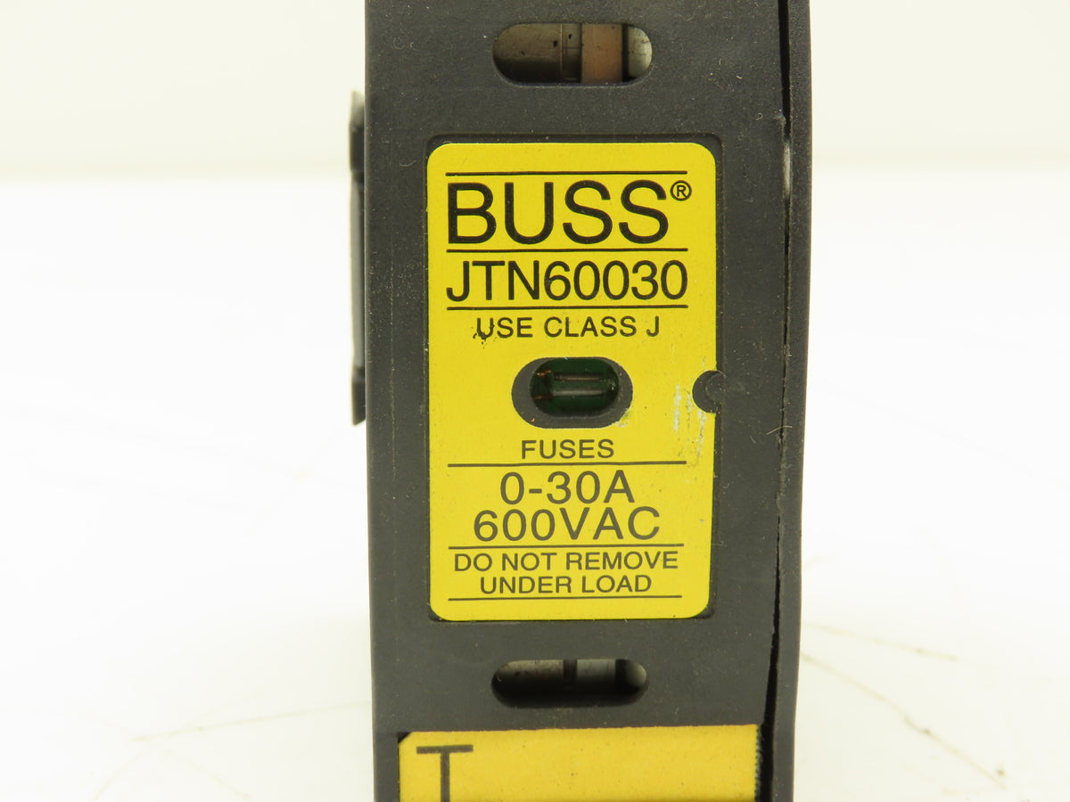 Buss JTN60030 Fuse Holder 30Amp 600V AC/DC 1-Pole Finger Safe Class J Lot of 14
