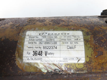 Hyster 8522374 Forklift Hydraulic Motor & Pump 36/48V Removed From E60Z-33