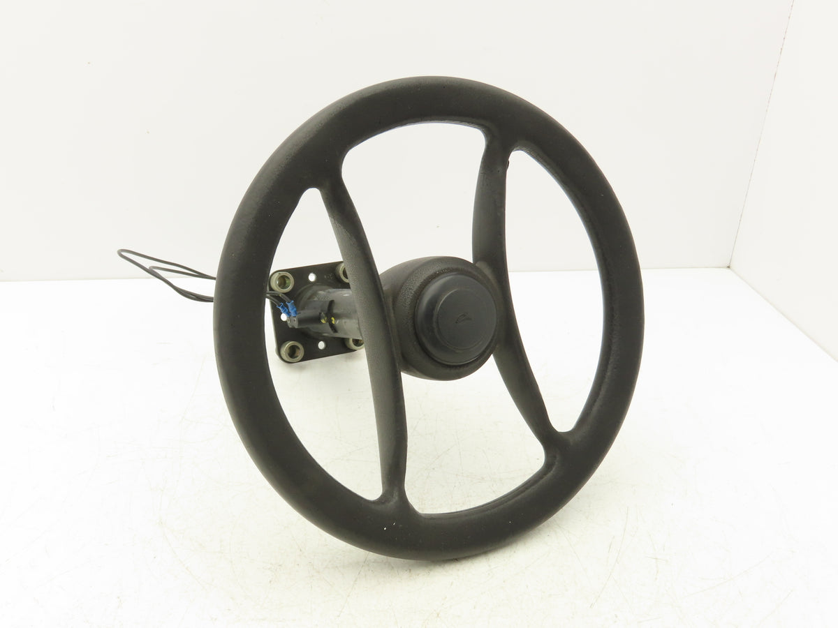 Hyster E60Z-33 Forklift Steering Wheel & Bracket Assembly