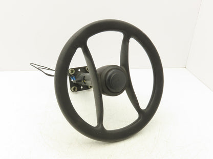 Hyster E60Z-33 Forklift Steering Wheel & Bracket Assembly