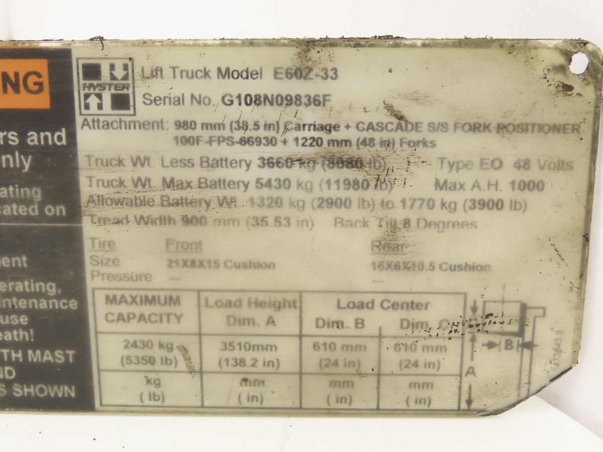 Schaltbau AFS19 /36F Forklift Motor Contactor 36/48V-DC 250A Off Hyster E60Z-33