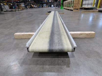QC Industries 12"x 13'L Flat Belt Conveyor 230V 3PH 8FPM Automation Series