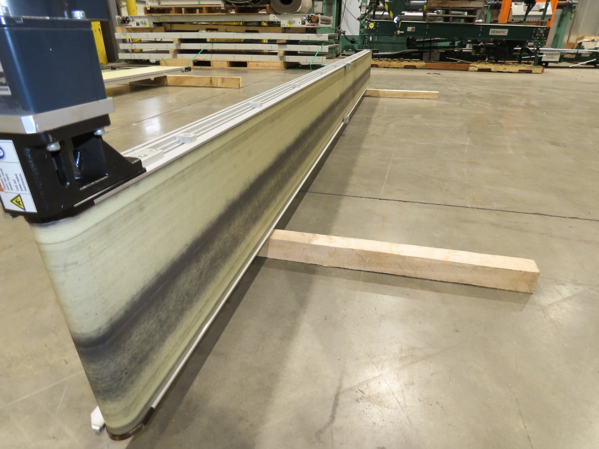QC Industries 12"x 13'L Flat Belt Conveyor 230V 3PH 8FPM Automation Series