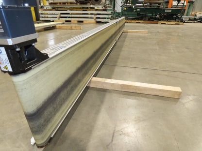 QC Industries 12"x 13'L Flat Belt Conveyor 230V 3PH 8FPM Automation Series