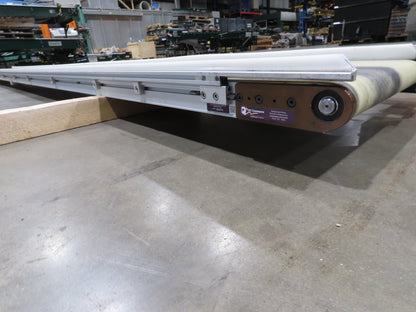 QC Industries 12"x 13'L Flat Belt Conveyor 230V 3PH 8FPM Automation Series