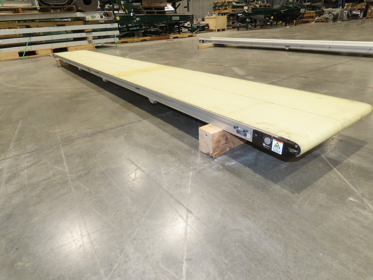 QC Industries 18"x 13'L Flat Belt Conveyor Automation Series  No Drive Motor