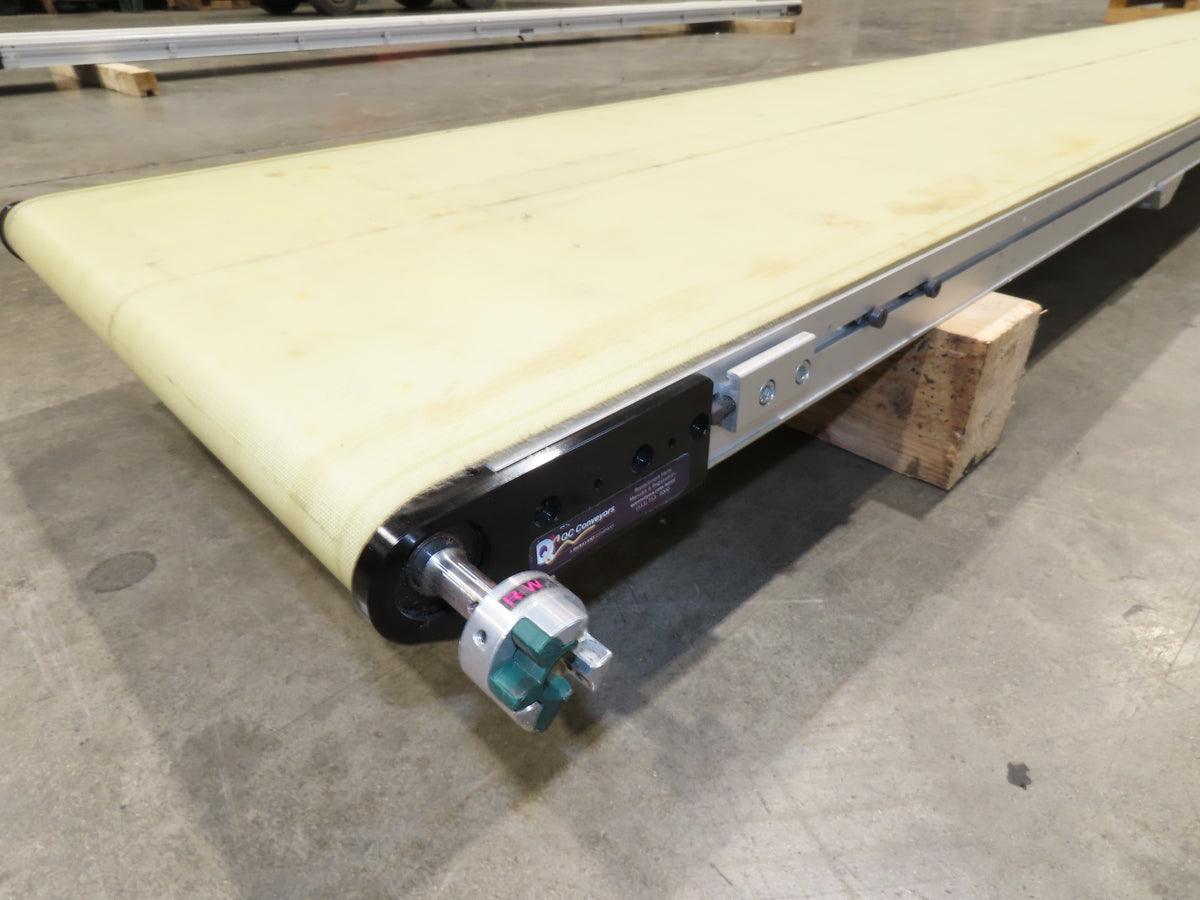 QC Industries 18"x 13'L Flat Belt Conveyor Automation Series  No Drive Motor