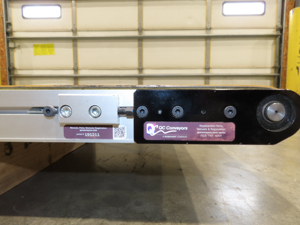 QC Industries 18"x 13'L Flat Belt Conveyor Automation Series  No Drive Motor