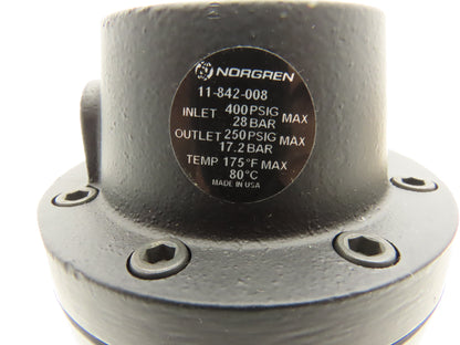 Norgren 11842008 Pilot Operated Relieving Air Pressure Regulator 1"NPT  400 PSI