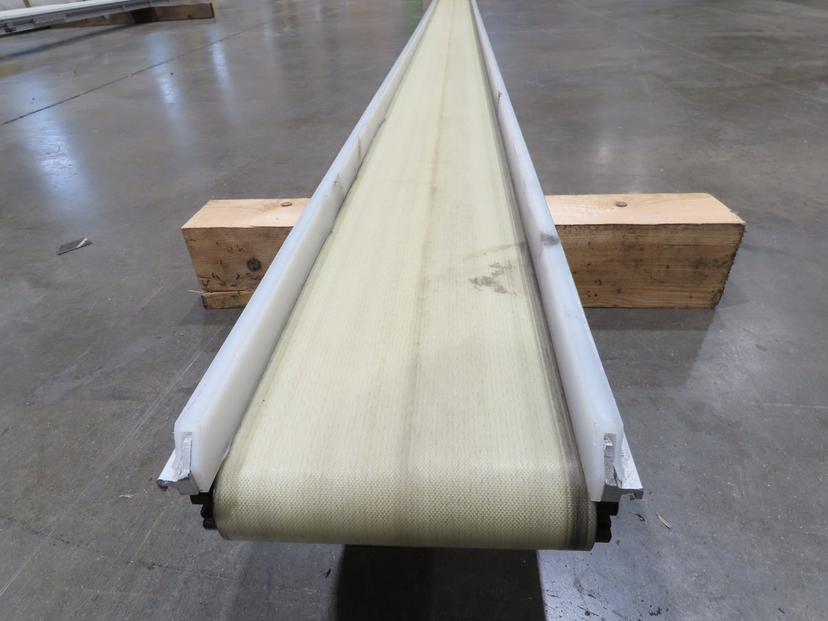 QC Industries 6"x 17'L Flat Belt Conveyor 230V 3PH 8FPM Automation Series RH
