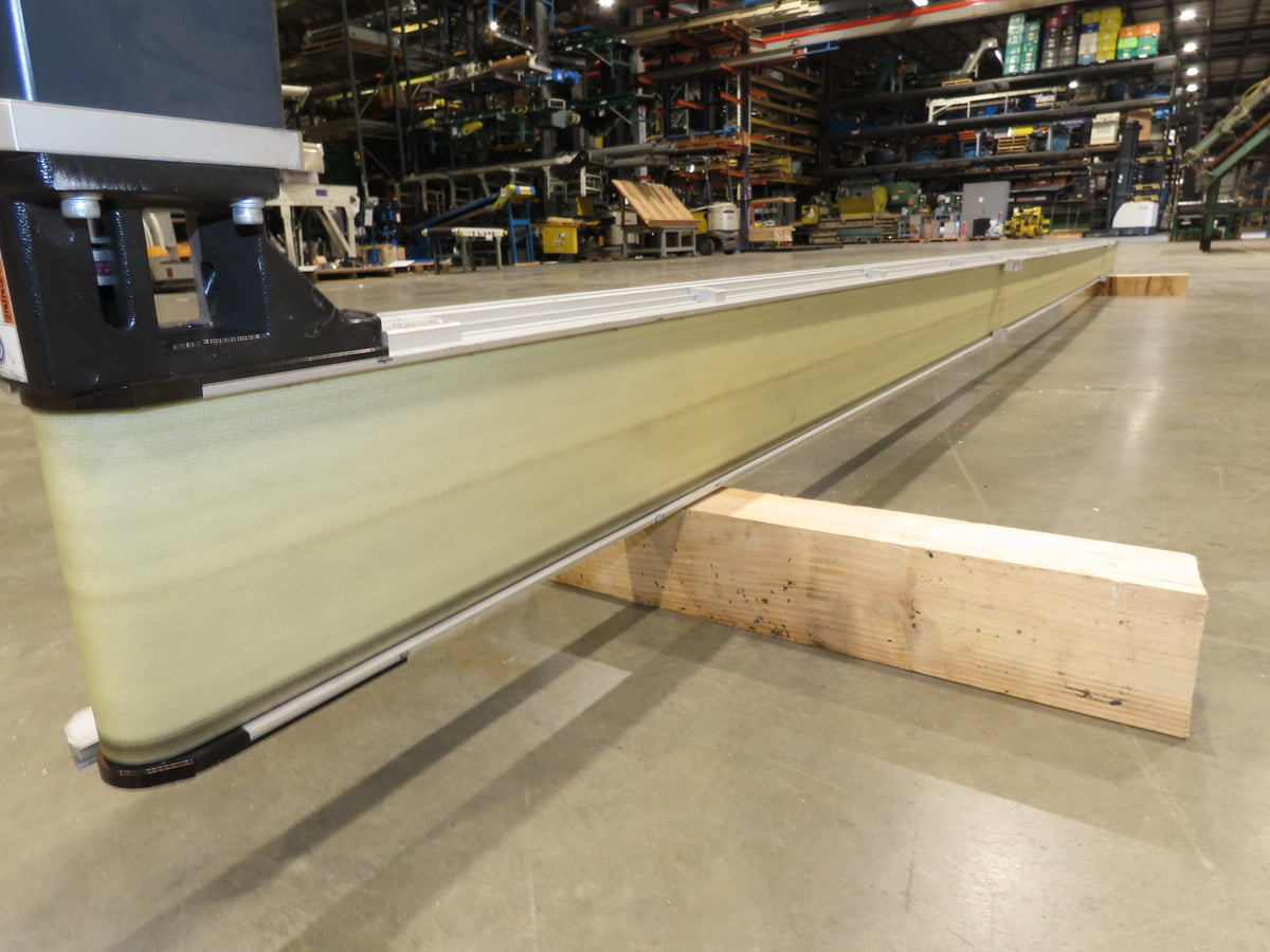 QC Industries 6"x 17'L Flat Belt Conveyor 230V 3PH 8FPM Automation Series RH