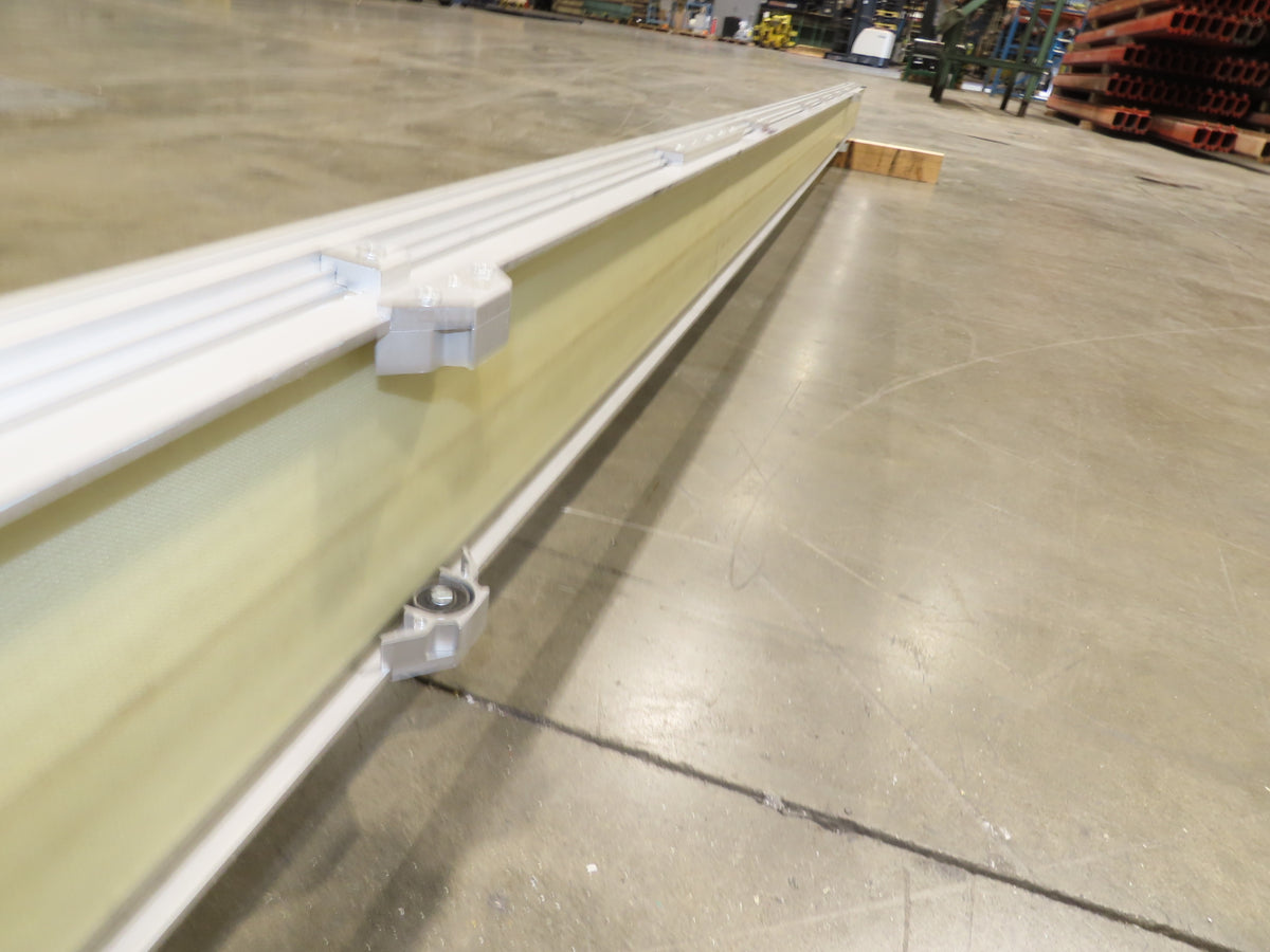 QC Industries 6"x 17'L Flat Belt Conveyor 230V 3PH 8FPM Automation Series RH