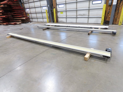 QC Industries 6"x 17'L Flat Belt Conveyor 230V 3PH 8FPM Automation Series RH
