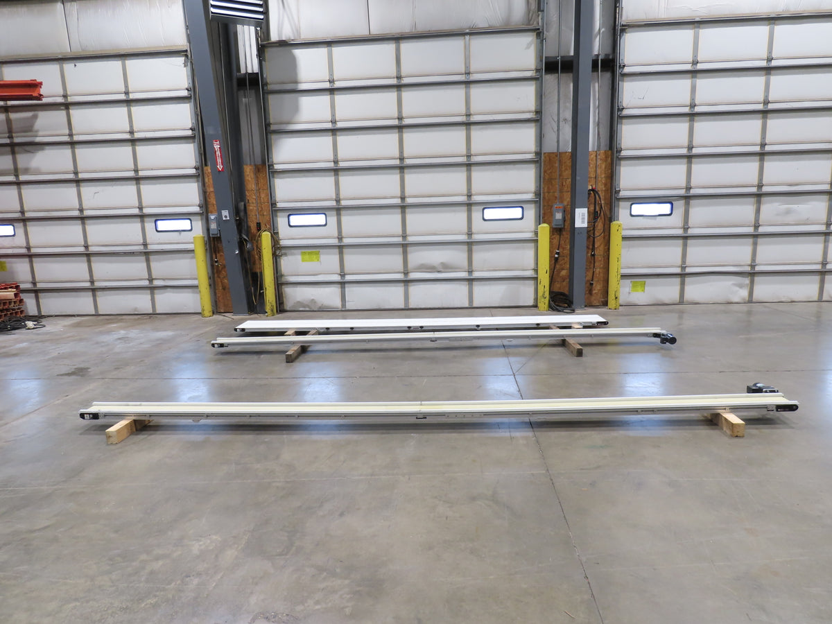 QC Industries 6"x 17'L Flat Belt Conveyor 230V 3PH 8FPM Automation Series RH