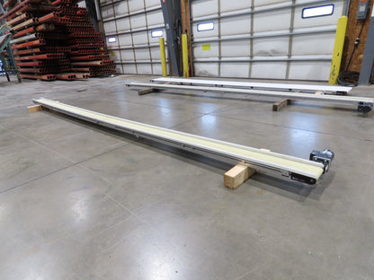 QC Industries 6"x 17'L Flat Belt Conveyor 230V 3PH 8FPM Automation Series RH