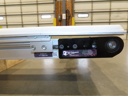 QC Industries 6"x 17'L Flat Belt Conveyor 230V 3PH 8FPM Automation Series RH