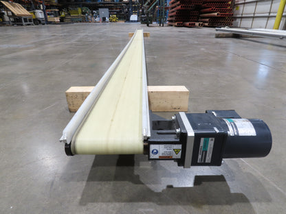 QC Industries 6"x 17'L Flat Belt Conveyor 230V 3PH 8FPM Automation Series RH