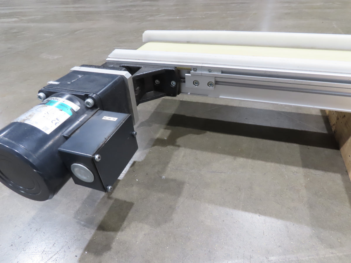 QC Industries 6"x 17'L Flat Belt Conveyor 230V 3PH 8FPM Automation Series RH
