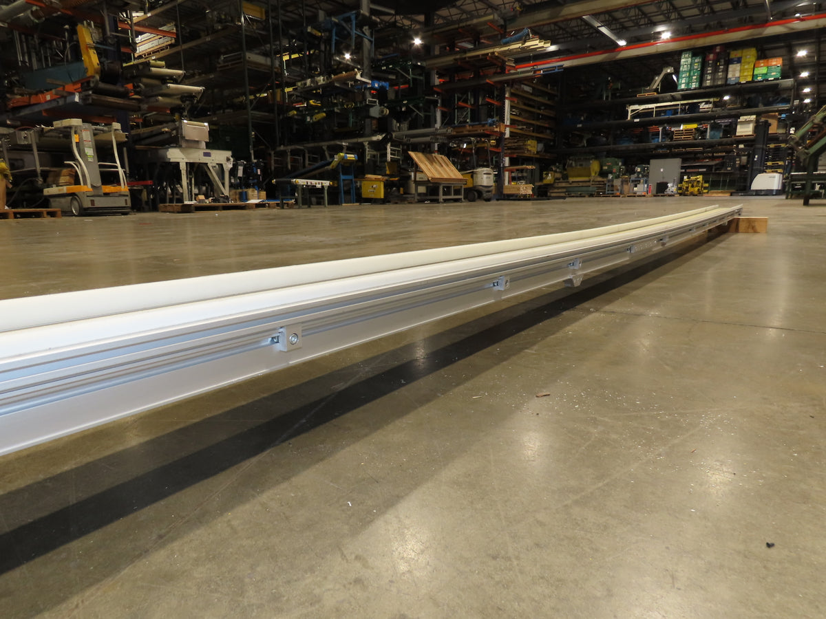 QC Industries 6"x 17'L Flat Belt Conveyor 230V 3PH 8FPM Automation Series RH